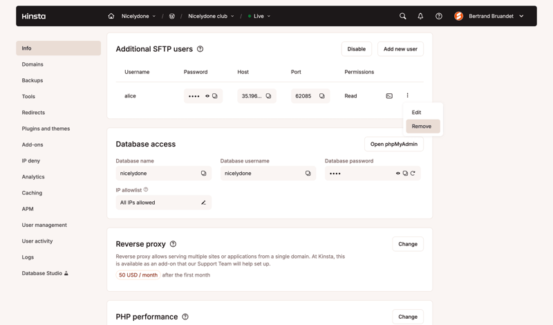 Kinsta screen example