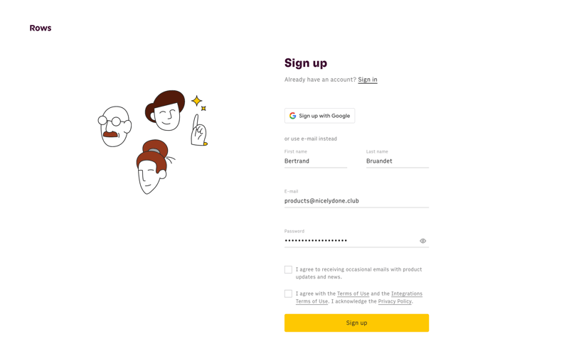 Rows
			         ux ui design