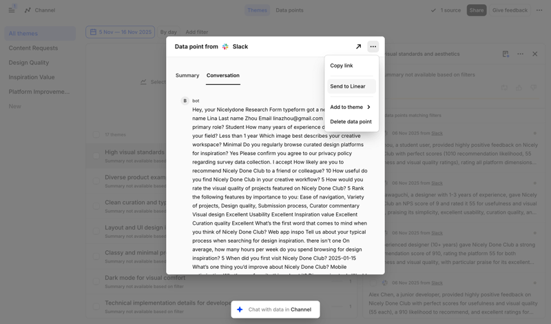 Dovetail screen example