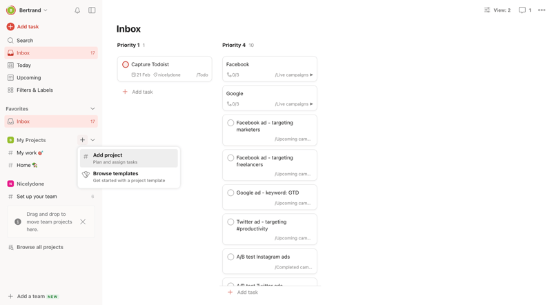 Todoist
			         ux ui design