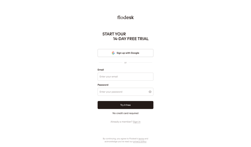 Flodesk
			             ux ui design