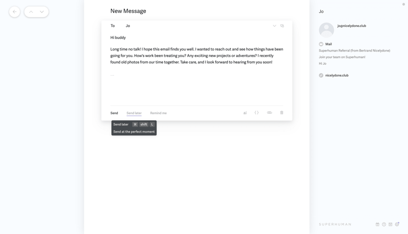 Superhuman
			             ux ui design