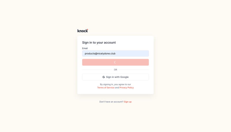 Knock
			         ux ui design