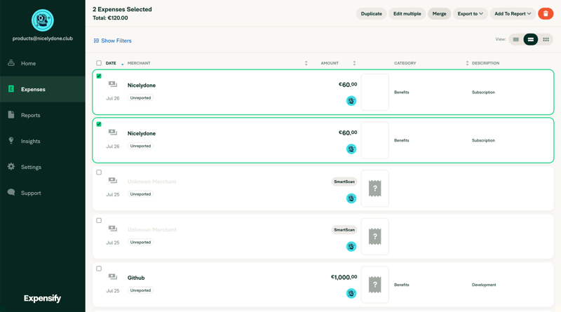 Expensify
			      ux ui design