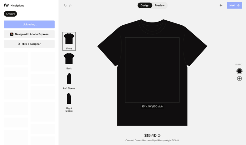 Fourthwall screen example