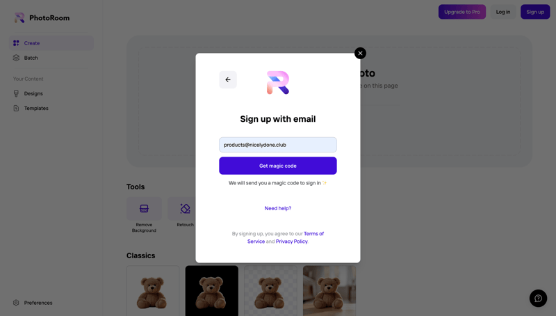 Photoroom
			           ux ui design