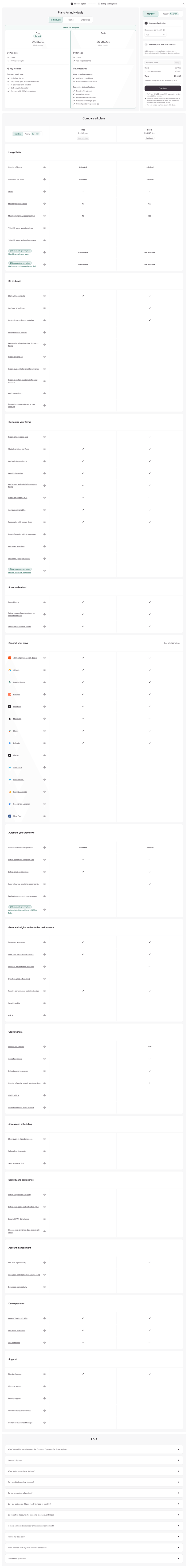 Typeform screen example