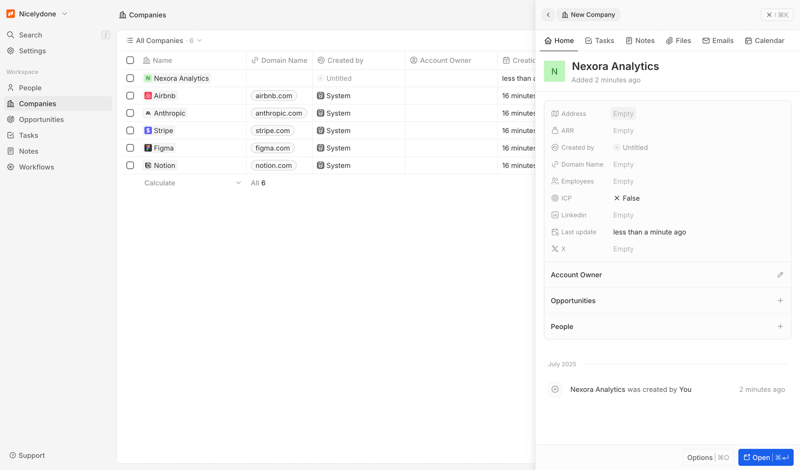 Twenty screen example