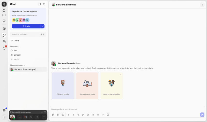 Gather screen example