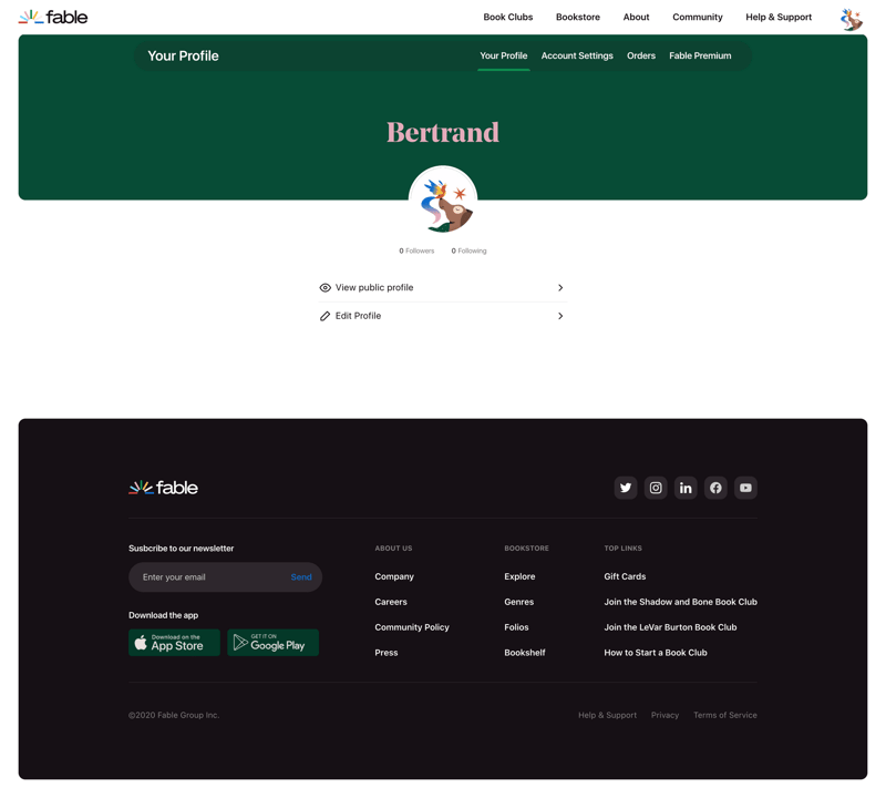 Fable
			      ux ui design