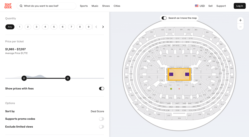 SeatGeek
			        ux ui design