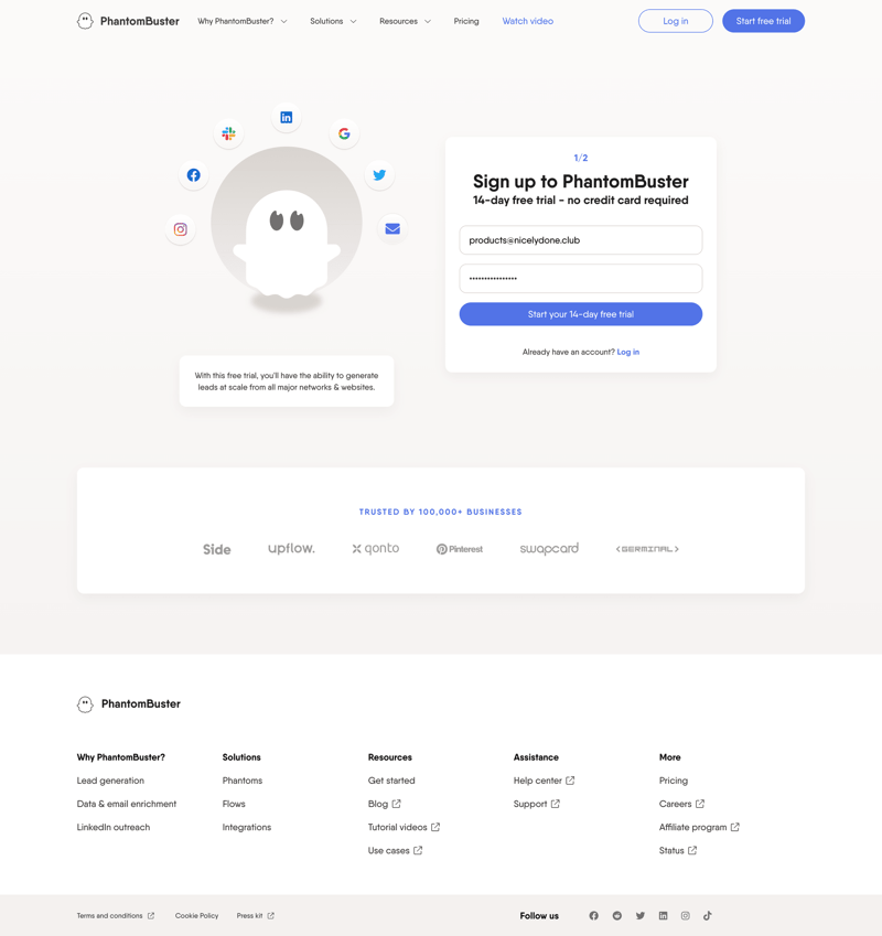 PhantomBuster
			        ux ui design