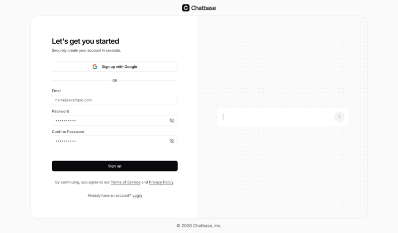 Chatbase screen example