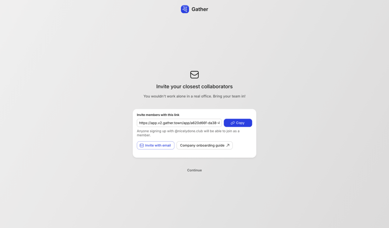 Gather screen example