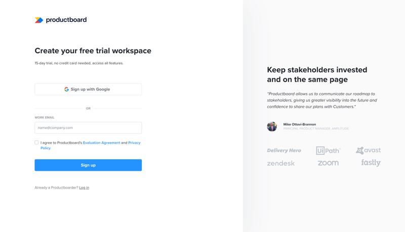Productboard
			         ux ui design