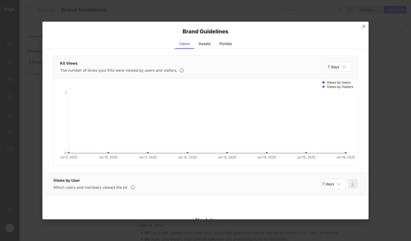 Lingo screen example