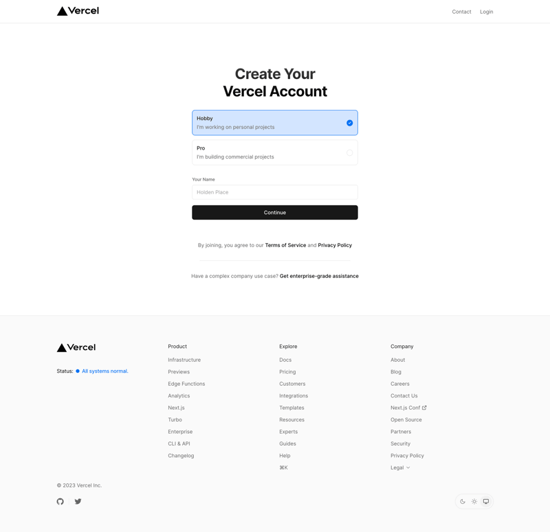 Vercel
			      ux ui design