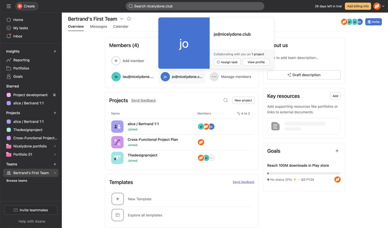 Asana
			              ux ui design
