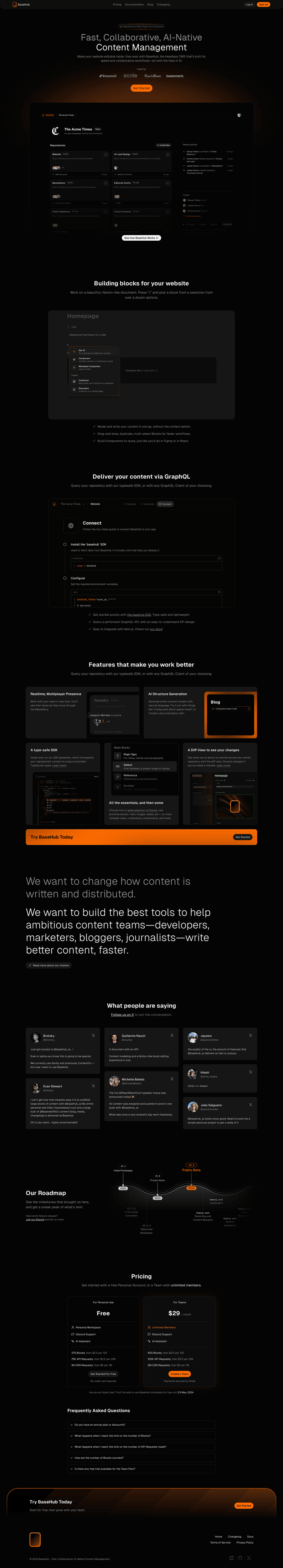 Basehub
				 page example