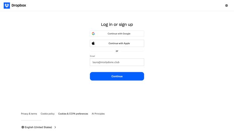 Dropbox
			           ux ui design