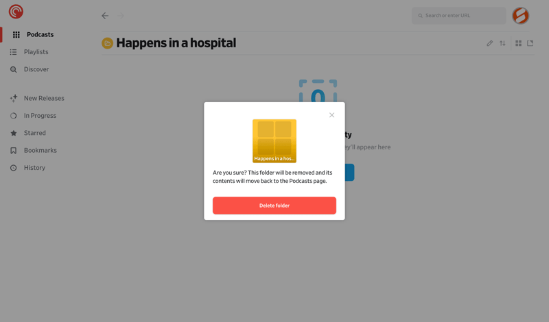 Pocket Casts screen example