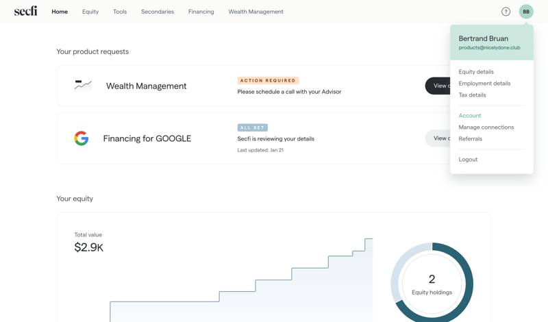 Secfi
			           ux ui design