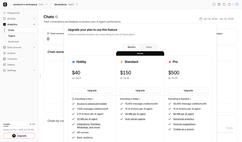 Chatbase screen example
