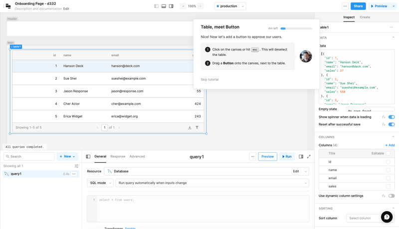 Retool
			             ux ui design