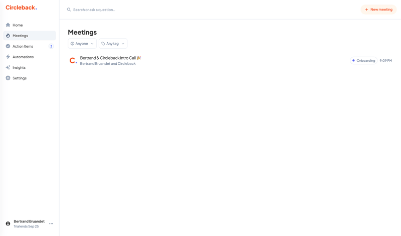 Circleback
			  ux ui design