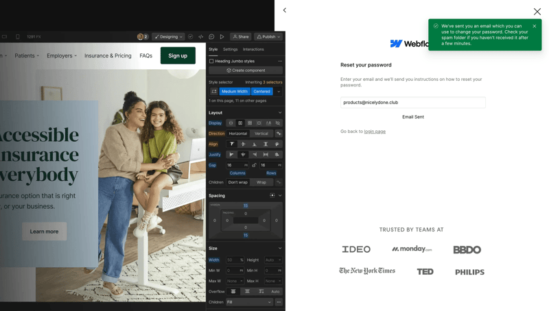 Webflow
			          ux ui design