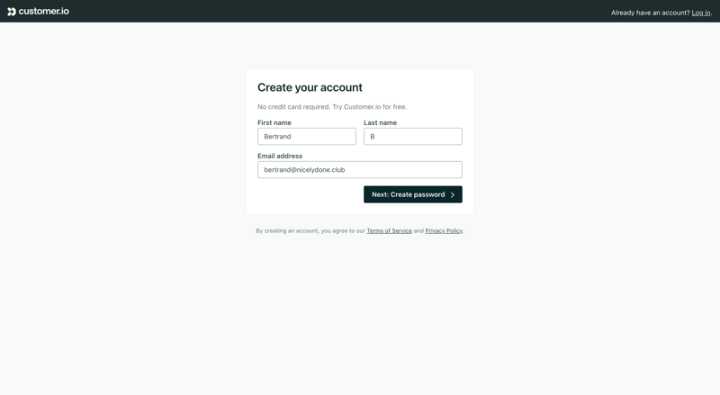 Customer.io
			      ux ui design