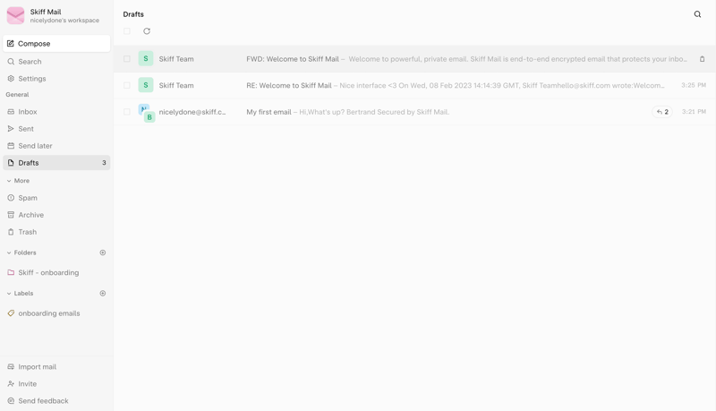 Skiff
			   ux ui design