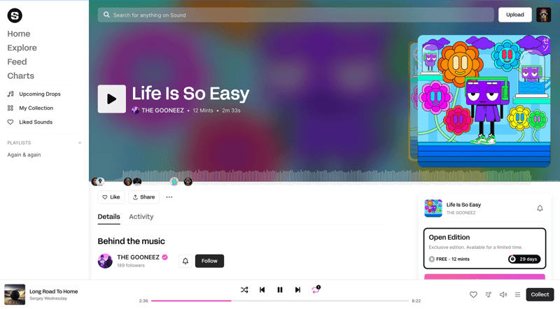 Sound.xyz
			       ux ui design