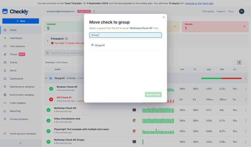 Checkly
			         ux ui design
