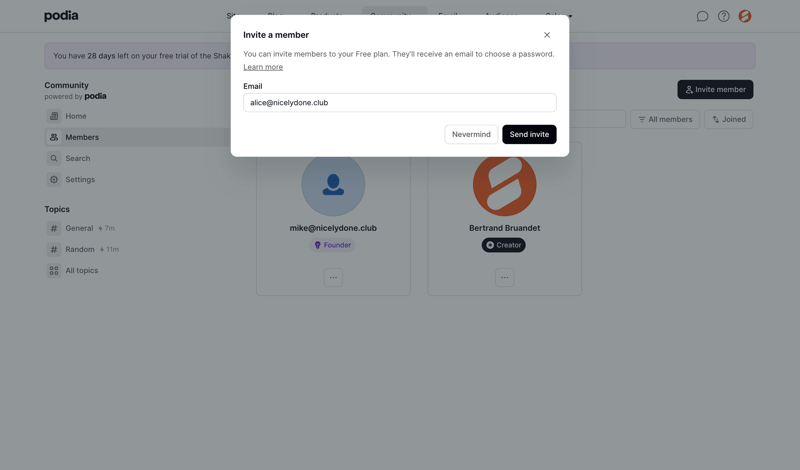 Podia
			    ux ui design