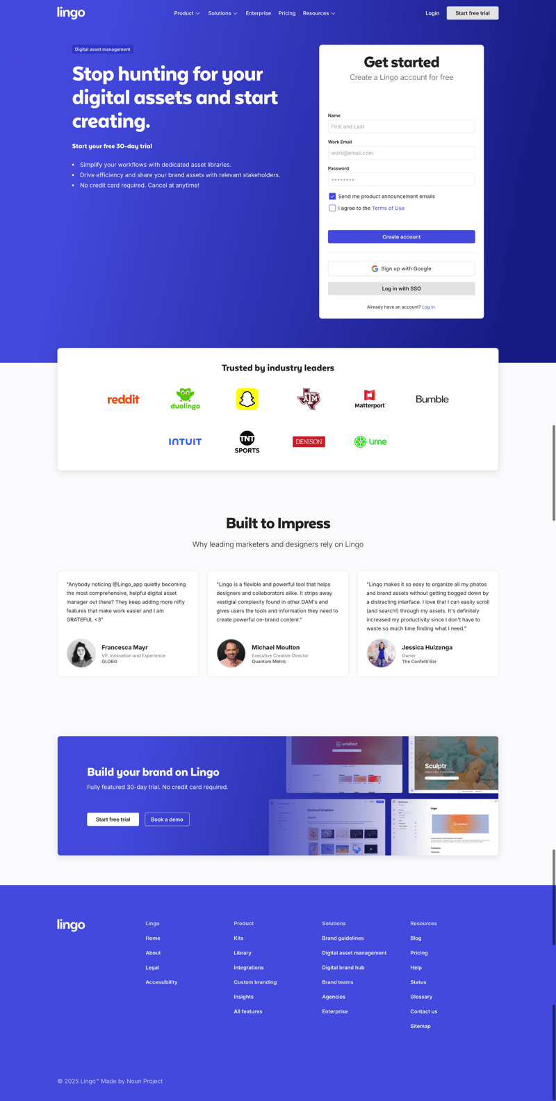 Lingo screen example