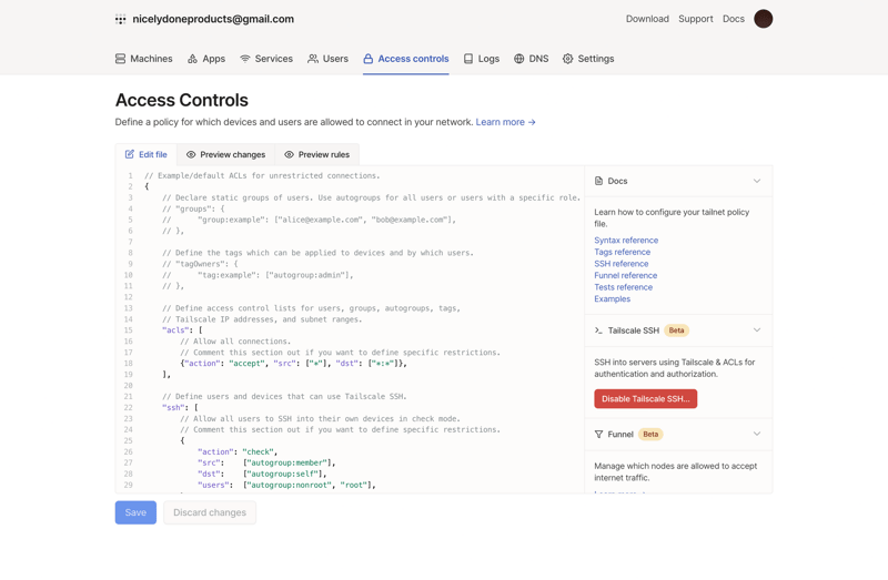 Tailscale
			       ux ui design