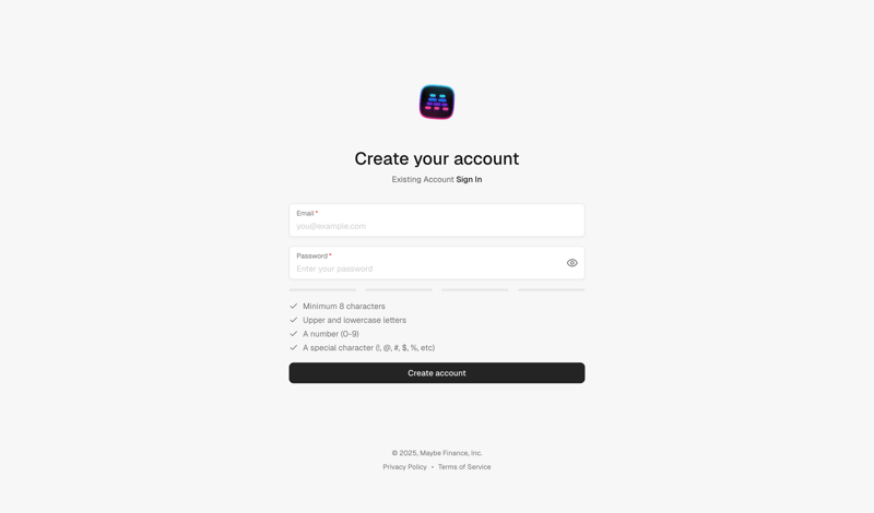 Maybe Finance screen example