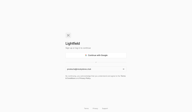 Lightfield screen example