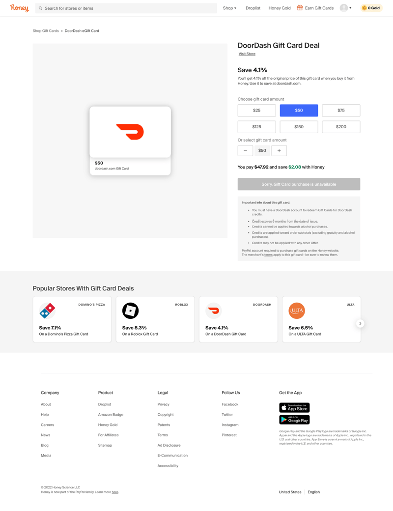 Honey
			      ux ui design