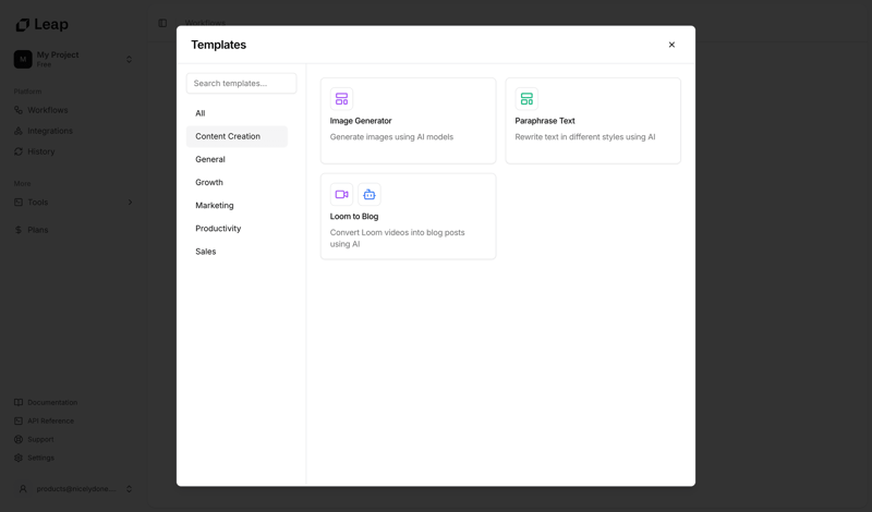 Leap
			   ux ui design