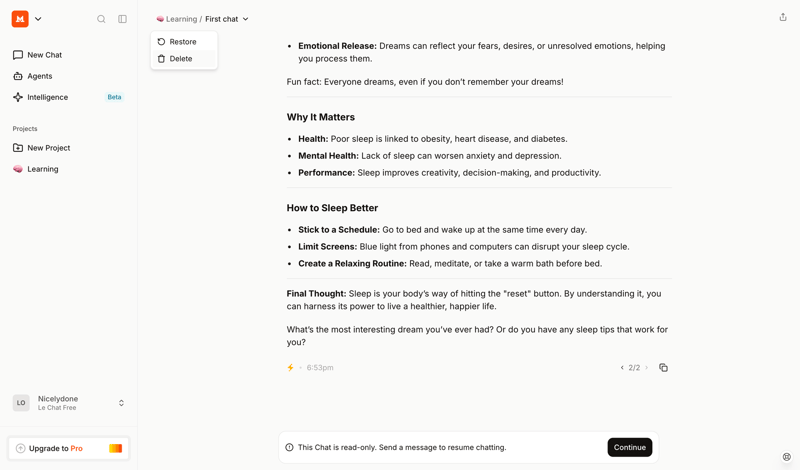 Mistral screen example