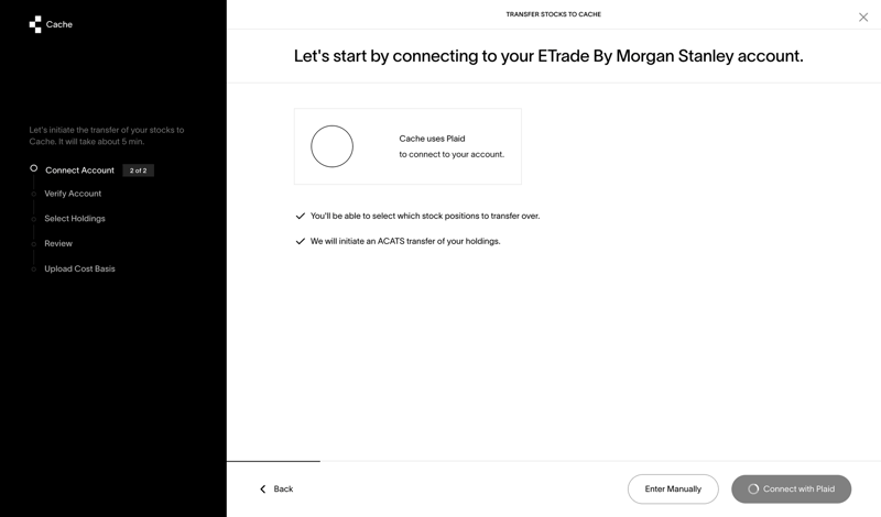 Cache screen example