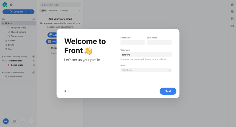 Front
			       ux ui design