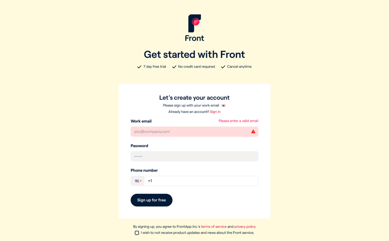 Front
			         ux ui design