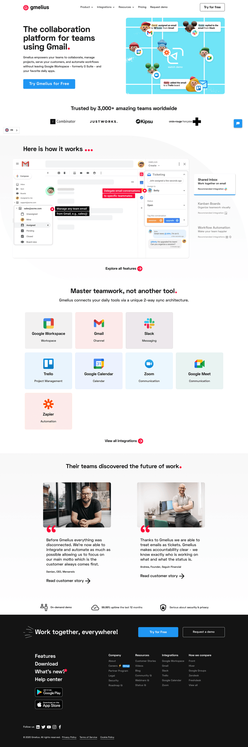Gmelius
				 page example
