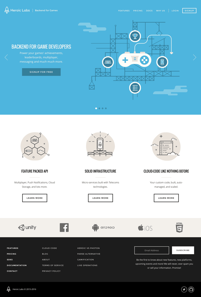 Heroic Labs
				 page example