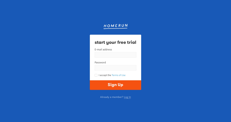 Homerun
			     ux ui design