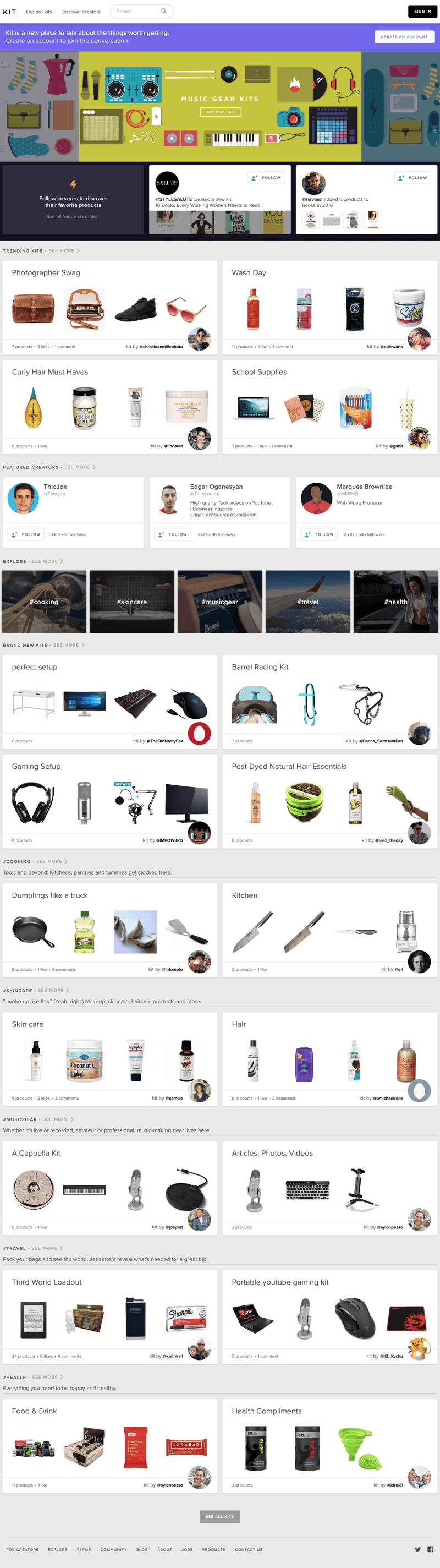 Kit
				 page example