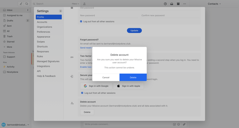 Missive
			              ux ui design